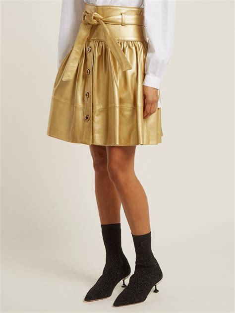 miu miu leather skirt|mini miu skirts.